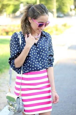 Hot Pink Necklace Outfits: 
