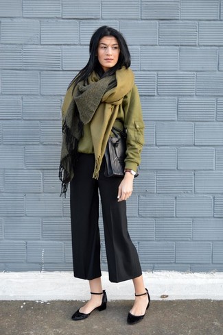 Olive Shawl Outfits: 