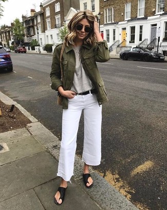 White Denim Culottes Outfits: 