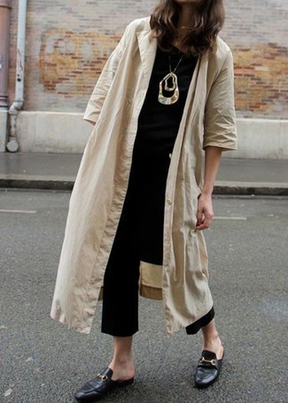 Tan Duster Coat Outfits For Women: 