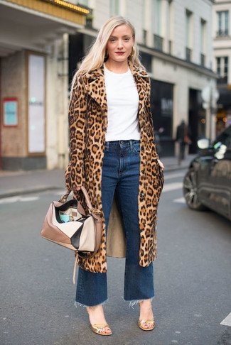 Tan Leopard Fur Coat Outfits: 