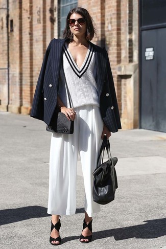 White Culottes Outfits: 