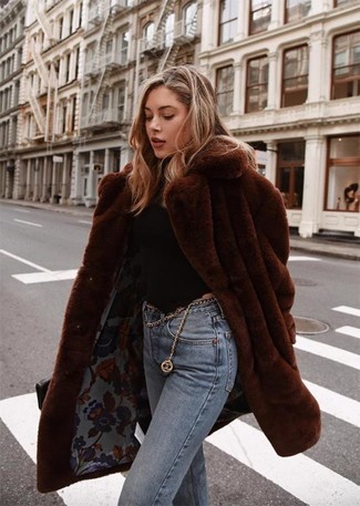 Dark Brown Fur Coat Outfits 54 Ideas, Brown Mink Coat Outfit