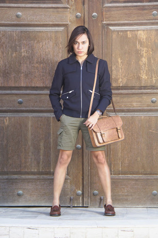 Tan Leather Messenger Bag Outfits: 