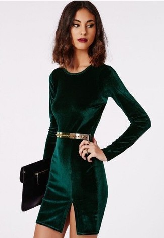 Olive Bodycon Dress Outfits: For an ensemble that's super easy but can be manipulated in a multitude of different ways, go for an olive bodycon dress.
