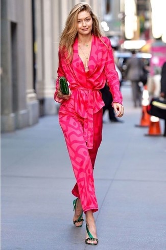 Hot Pink Wide Leg Pants Outfits: 