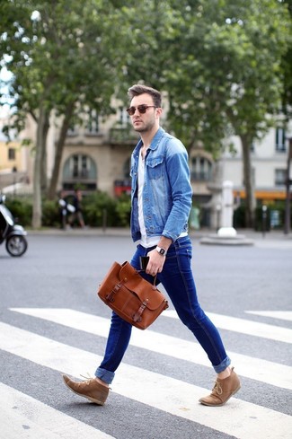 How to Wear a Light Blue Denim Jacket (36 looks) | Men's Fashion