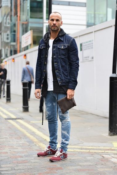 How to Wear a Navy Denim Jacket (175 looks) | Men's Fashion