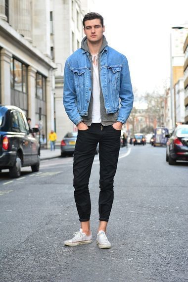 How to Wear a Light Blue Denim Jacket (42 looks) | Men's Fashion