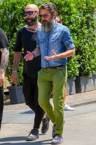 Color green pants what shirt with What to