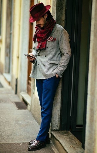 Red Wool Hat Outfits For Men: 