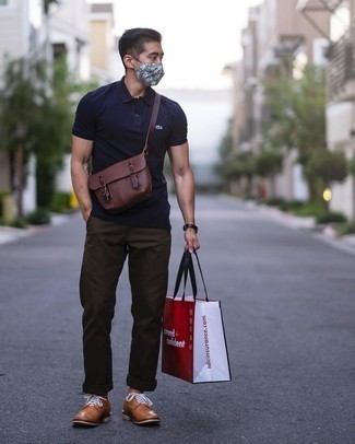 Dark Brown Leather Messenger Bag Hot Weather Outfits: 