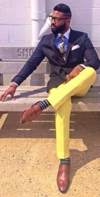 Yellow Nylon Trousers