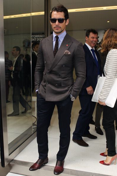 david gandy double breasted blazer