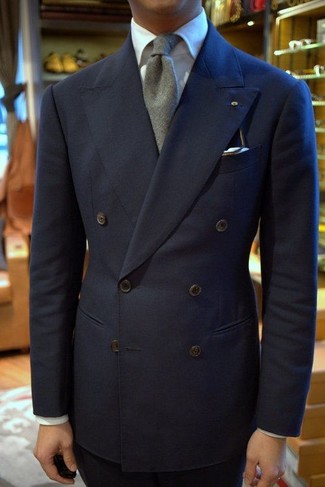Flannel Necktie Grey