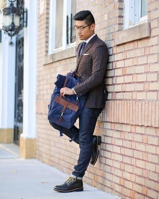 Double Breasted Checked Blazer