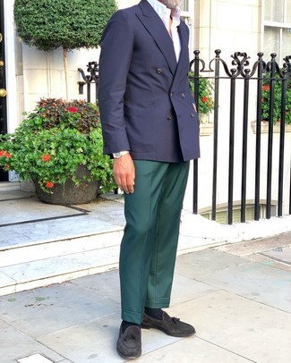 Slim Suit Trousers In Forest Green