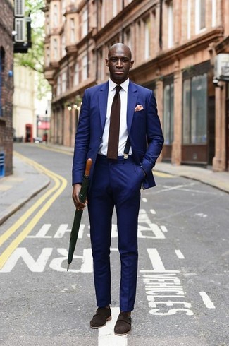 Dark Brown Wool Tie Dressy Outfits For Men In Their 30s: 