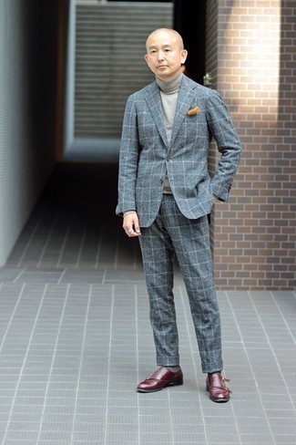 Grey Turtleneck Outfits For Men: 