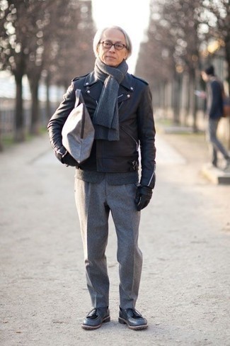 Grey Canvas Tote Bag Outfits For Men After 50: 