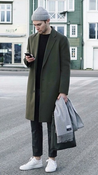 Olive Overcoat Outfits: 