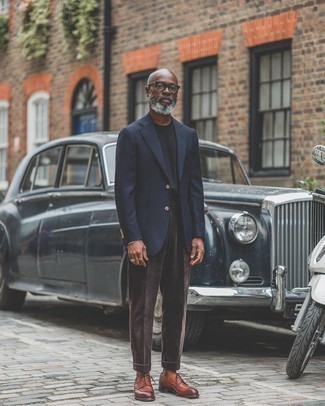 Brown Leather Derby Shoes Outfits After 50: 