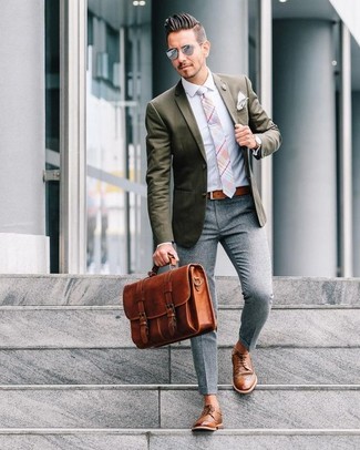 Brown Leather Derby Shoes Outfits: 