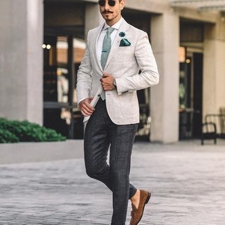 Charcoal Dress Pants Outfits For Men: 