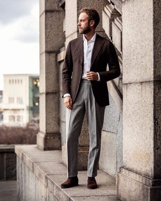 Grey Dress Pants Outfits For Men: 