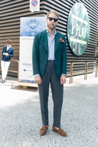 Teal Blazer Outfits For Men In Their 30s: 