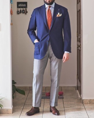 Navy Blazer Outfits For Men: 