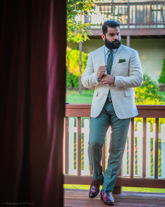 Teal Pocket Square Outfits: 