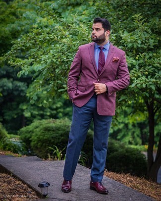 Burgundy Leather Oxford Shoes Outfits: 
