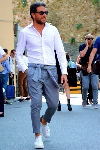 Grey Cardigan Outfits For Men After 40: 