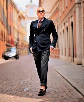Black Double Breasted Blazer Warm Weather Outfits For Men After 50: 