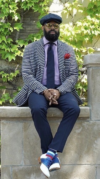 Red and White Polka Dot Pocket Square Outfits: 