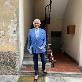 Double Breasted Blazer Outfits For Men After 60: 