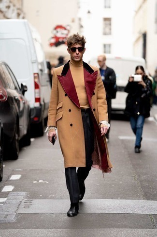 Burgundy Sunglasses Outfits For Men: 