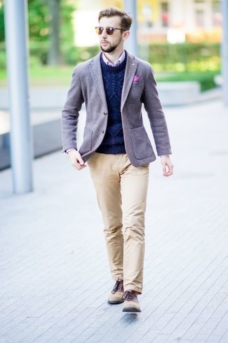 Tan Suede Oxford Shoes Outfits: 