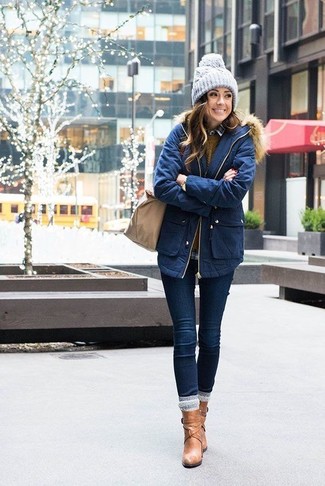 Navy Parka Outfits For Women: 