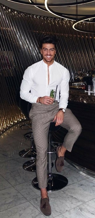 Ludlow Slim Fit Glen Plaid Wool Blend Suit Trousers