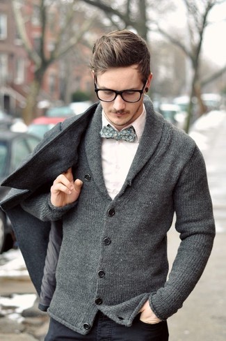 Grey Cardigan Outfits For Men: 