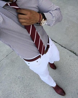 Woven Contrast Stripe Classic Tie