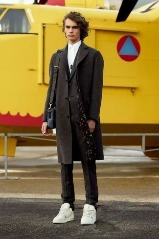 Charcoal Overcoat Fall Outfits: 