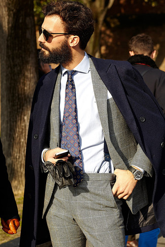 Navy Suspenders Cold Weather Outfits: 