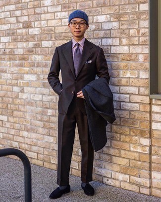 Dark Brown Suit Dressy Outfits: 