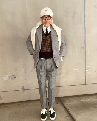 Grey Wool Dress Pants Outfits For Men: 