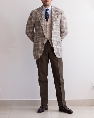 White Print Pocket Square Outfits: 