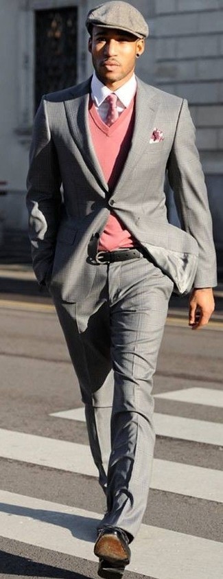Pink Polka Dot Tie Outfits For Men: 