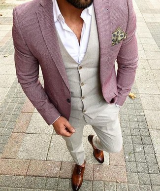 Pink Blazer Fall Outfits For Men: 